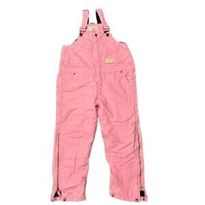 CE Schmidt TBB21BLH Duck Canvas Overalls Girls Youth Medium 10-12 Quilt Pink